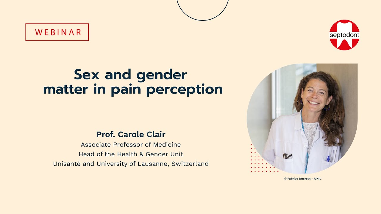 Webinar Sex and Gender matter in Pain Perception - Prof Carole Clair