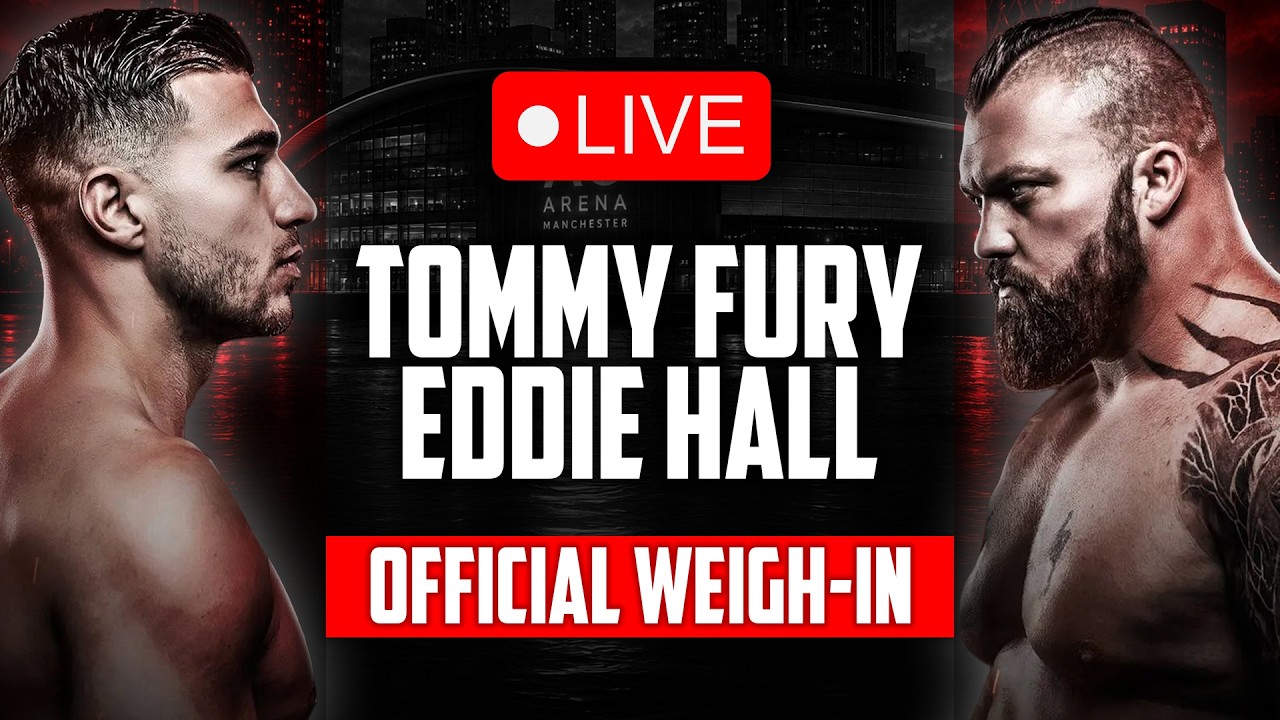 LIVE 🥊  Tommy Fury vs. Eddie Hall &bull; OFFICIAL WEIGH IN | DAZN Boxing