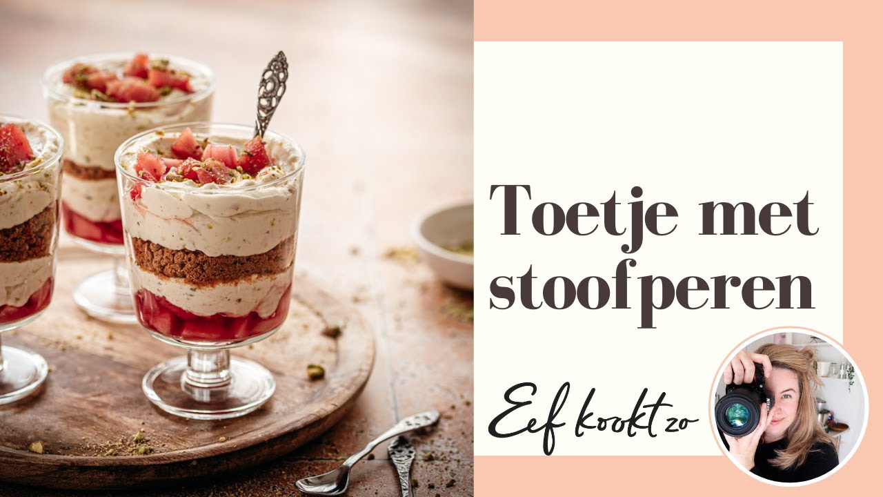 Toetje met stoofperen