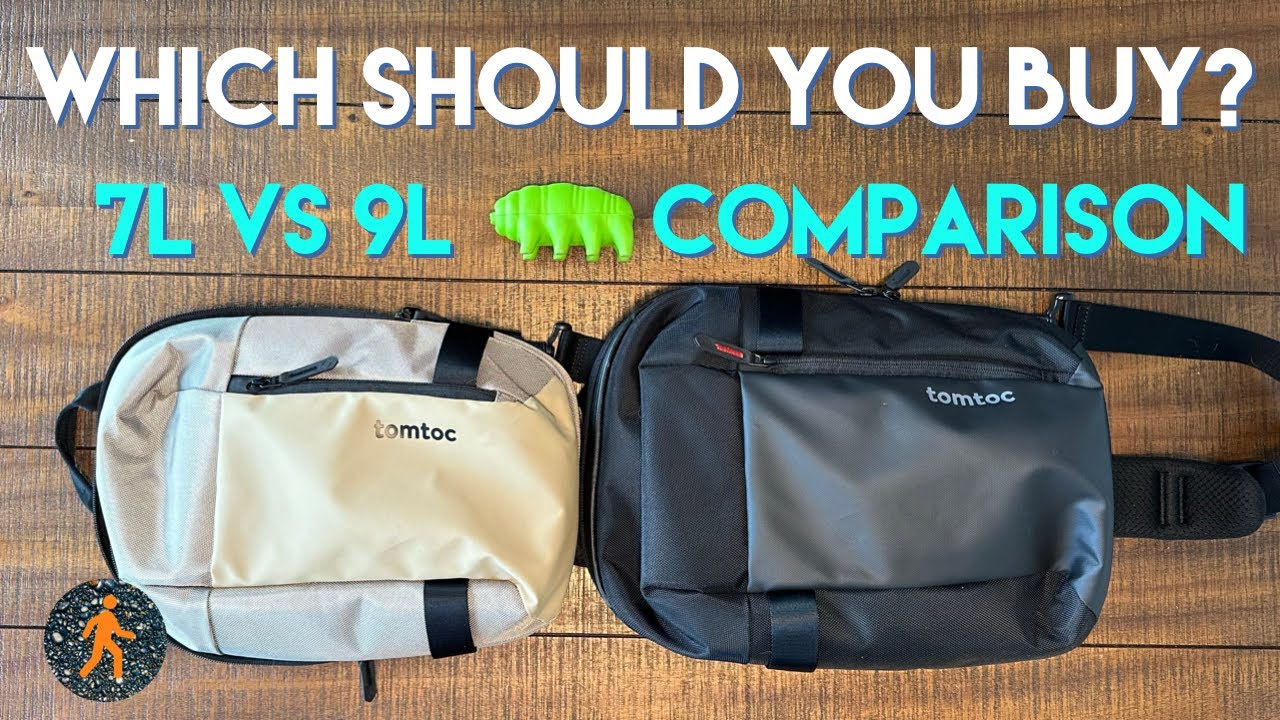 Сравнение компактных сумок TomToc EDC Sling Bag — средний и большой