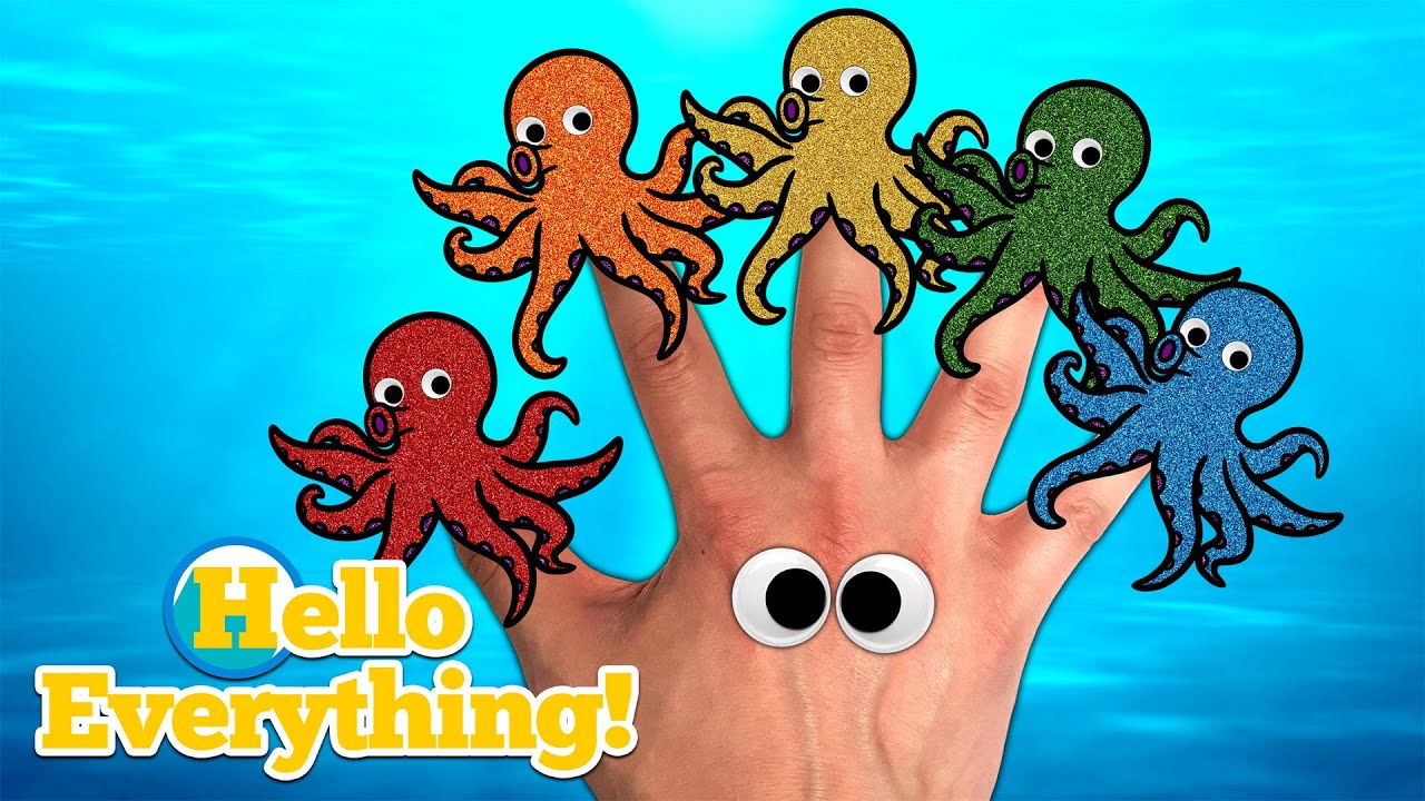 Sea Animals Finger Family Song | Rainbow Octopus | Kids Songs and Nursery Rhymes