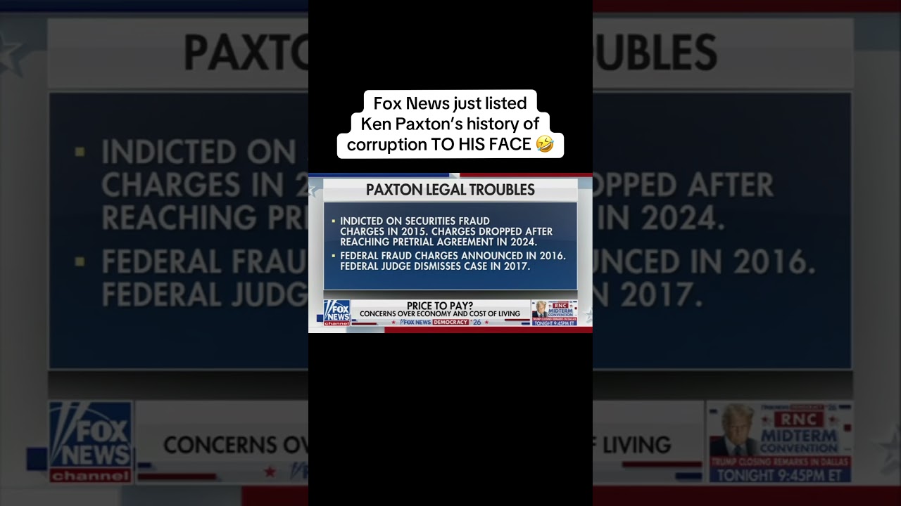 Fox News только что прямо в лицо перечислили Кену Пакстону всю его историю коррупции