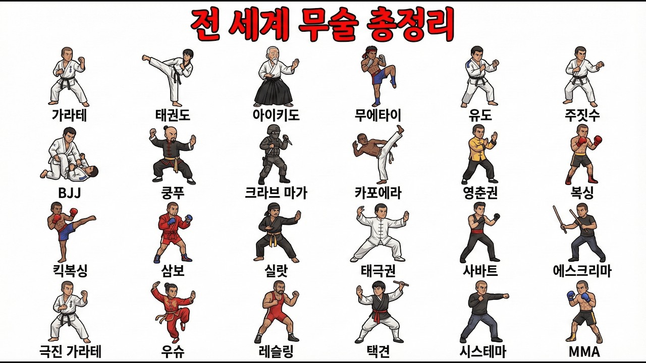 인류가 만든 모든 싸움의 기술 5분 정리