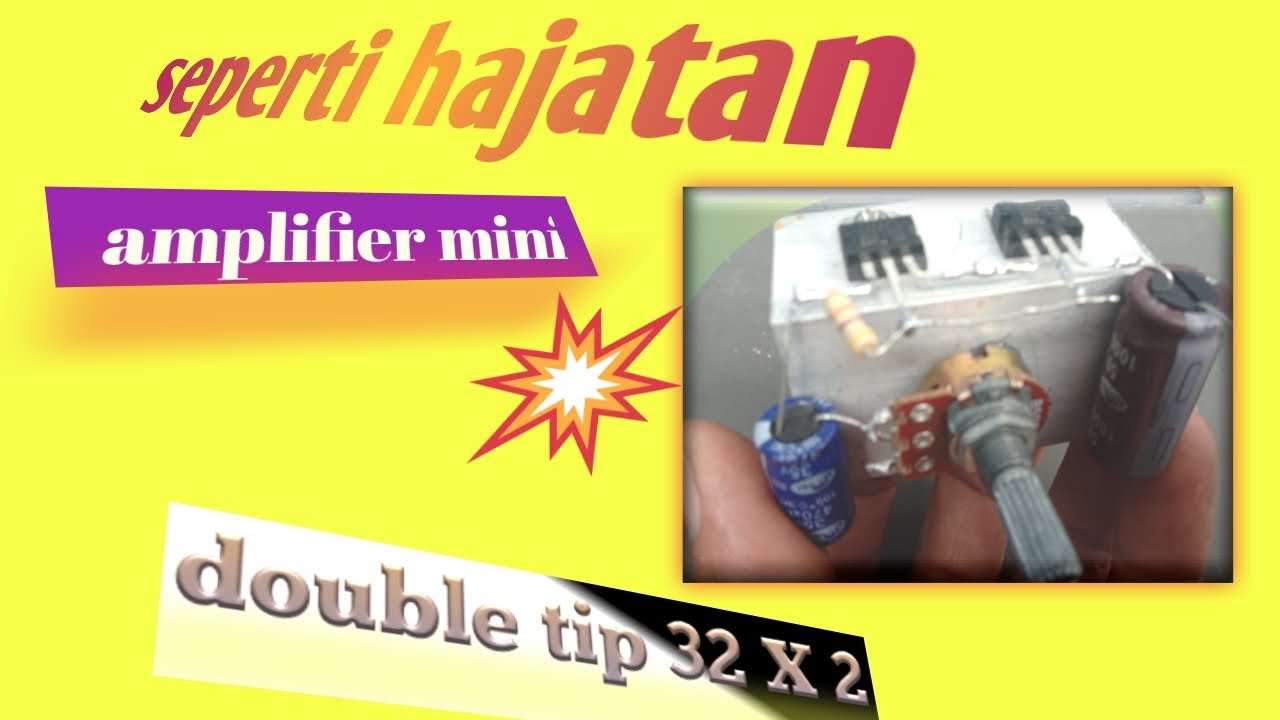 ⭐ amplifier audio mini 12 volt double tip 32 //PNP ‼️ultra bass #elektronik