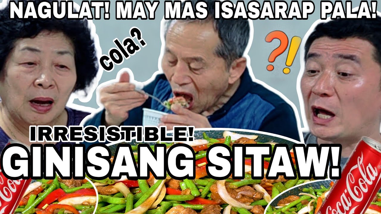 KOREAN FAMILY TRIED GINISANG SITAW with COCA COLA! | ABA NAGULAT SA SARAP!  | FILIPINO FOOD