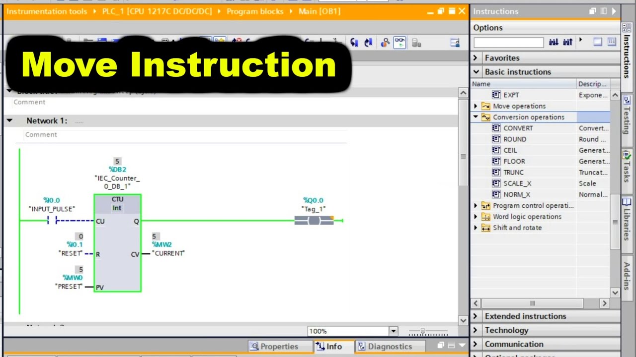 Siemens PLC Programming - Move Instruction
