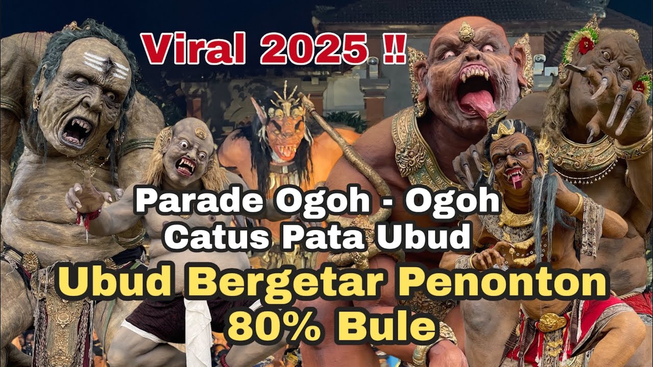Viral 2025 ‼️ 80% Penonton Bule | Parade Ogoh - Ogoh di Catus Pata Ubud 2025