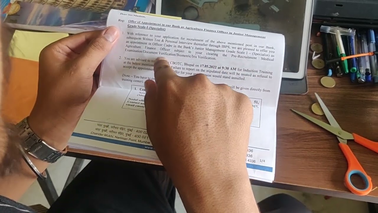 specialist officer joining latter..#ibps so. #joining latter.#AFO JOINING LATTER.   GOVT JOB .