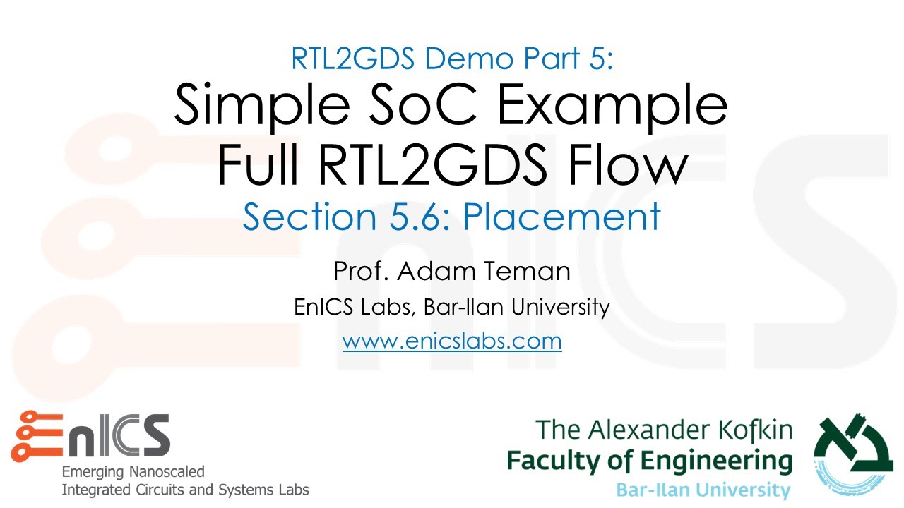 Демонстрация RTL2GDS, часть 5.6: демонстрация SoC — размещение SoC