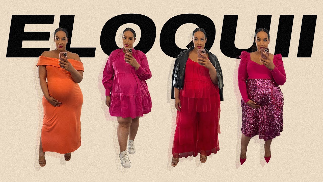 Eloquii Plus Size try-on (non-maternity styles that work on a bump)