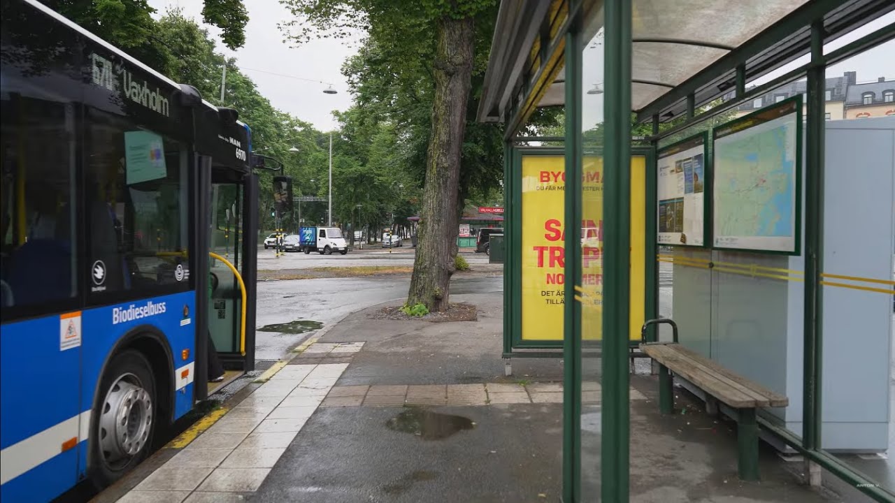 Sweden, Stockholm, bus 670 ride from Östra station to Vaxholm ( 2 of 2) + walk
