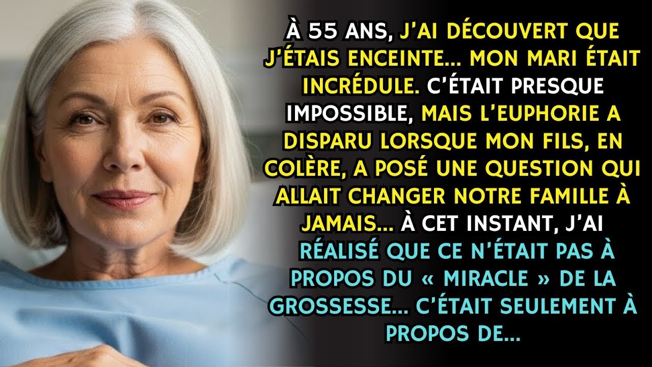 À 55 ans, j’ai découvert que j’étais enceinte… et mon fils m’a posé une question cruelle…