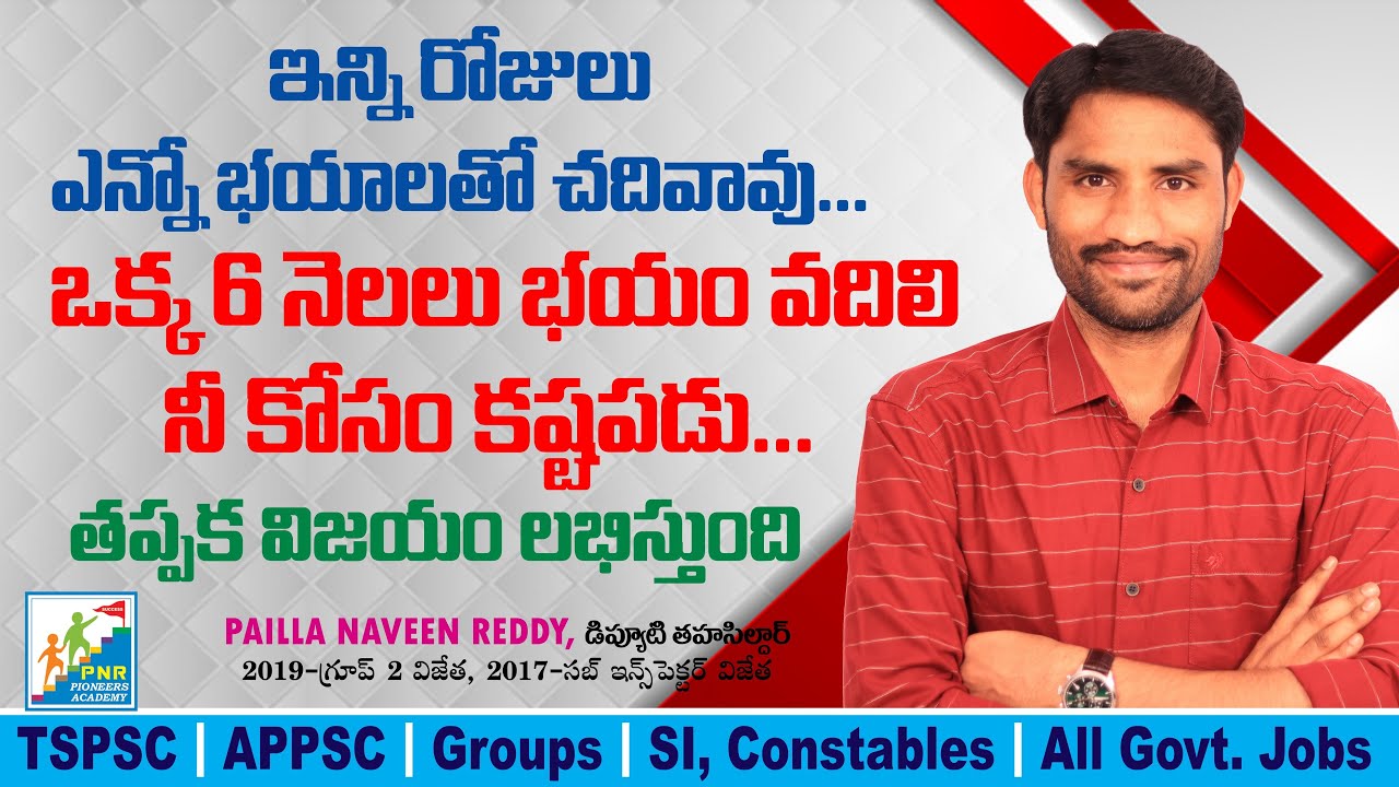 Best Motivational Video for Competitive Exams Aspirants By Naveen Reddy Pailla l TSPSC l APPSCl UPSC