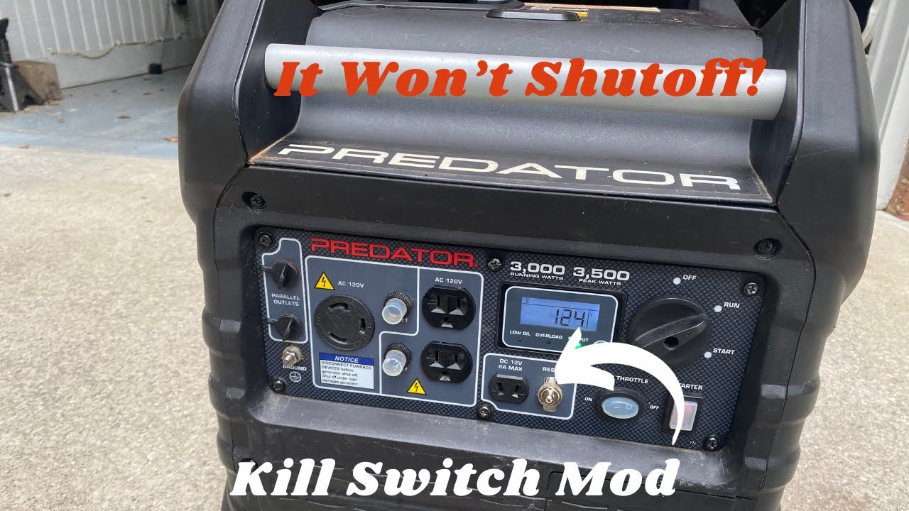 Kill Switch Fix/ Modification forPredator 3500 - Won't Shutoff