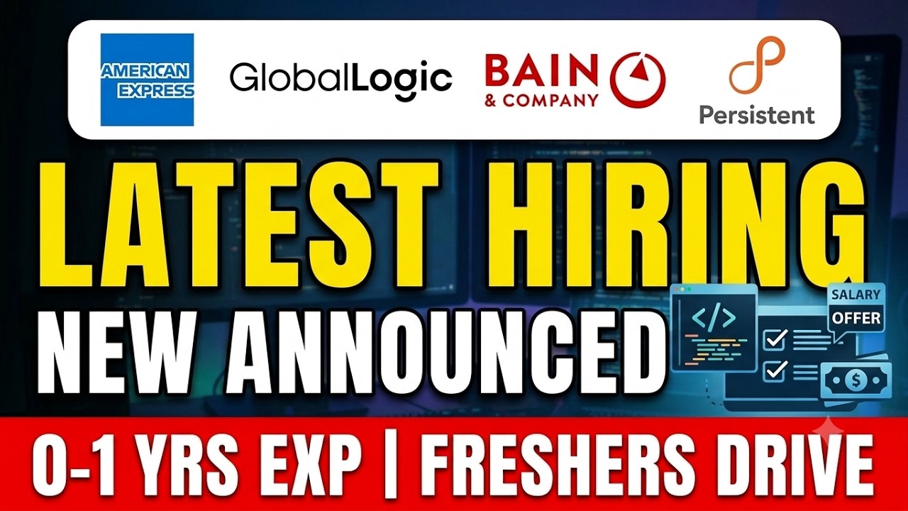Globallogic, Amex Hiring 2026 | Off Campus Drive | Latest Hirings | Persistent, Bain | Freshers