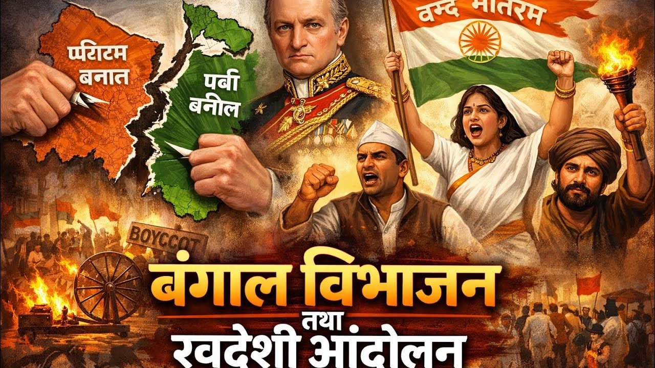 ✅बंगाल विभाजन एवं स्वदेशी आंदोलन | क्रांतिकारियों से अंग्रेज क्यों कांपते थे??#by pramod RK 