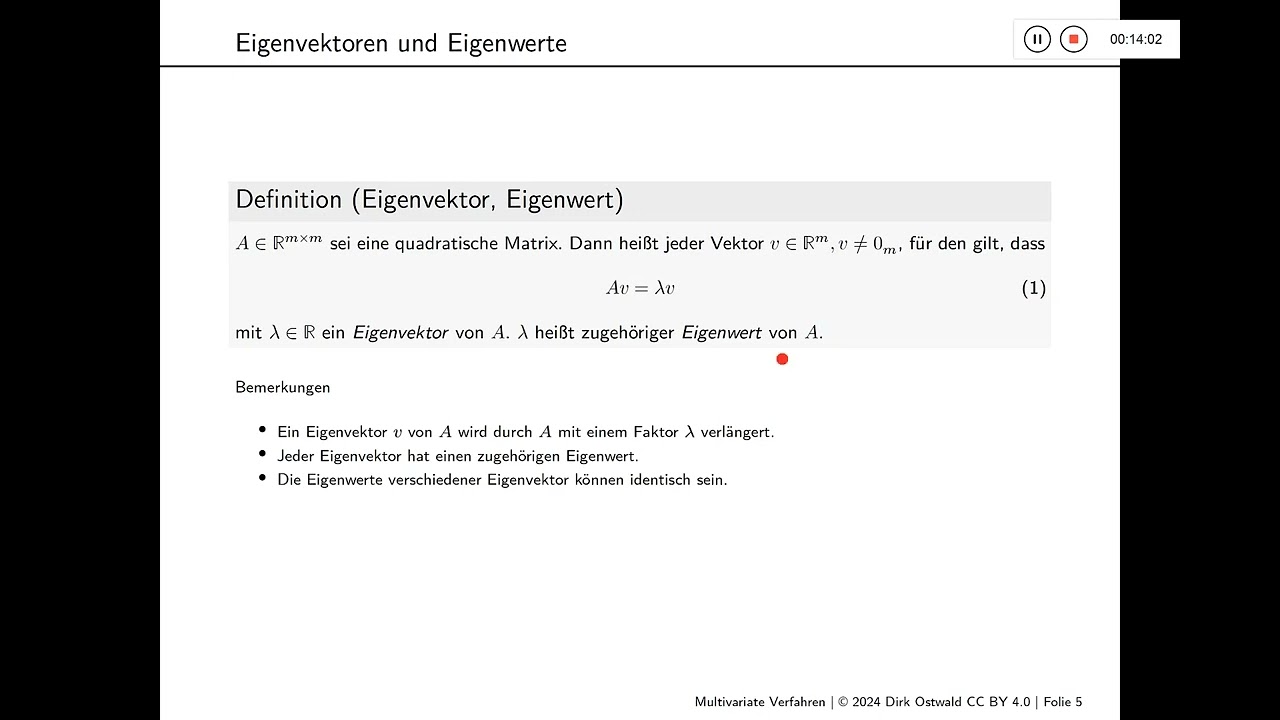 (2) Eigenanalyse