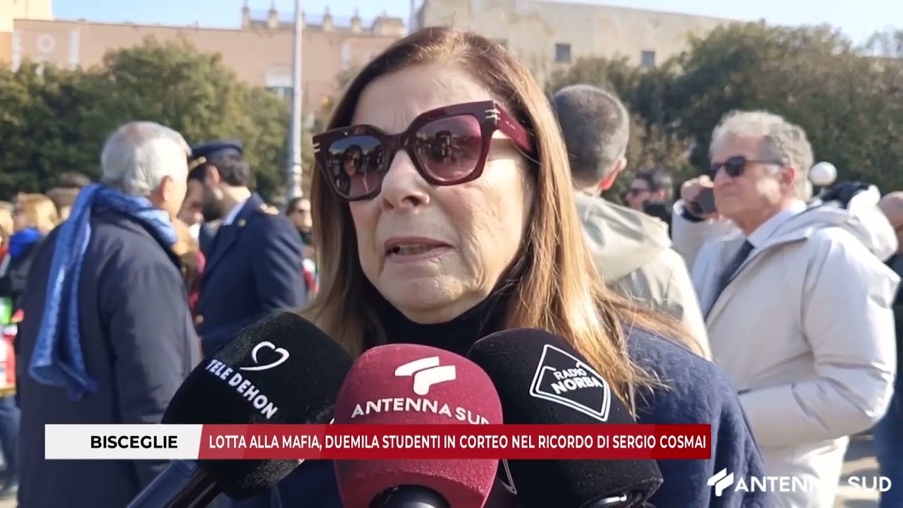 13 MARZO 2026 - BISCEGLIE: LOTTA ALLA MAFIA, DUEMILA STUDENTI IN CORTEO NEL RICORDO DI SERGIO COSMAI