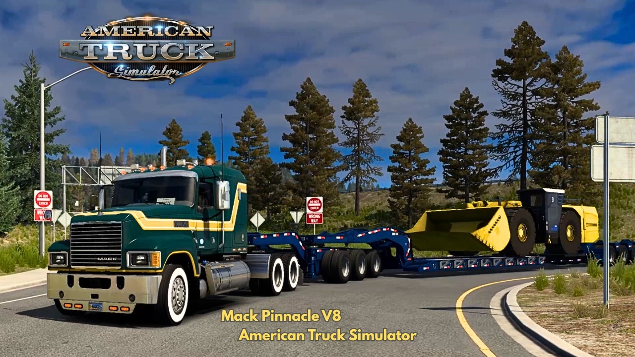 American Truck Simulator #21 | Special Cargo Transport with Mack Pinnacle | Truckee to Carson City