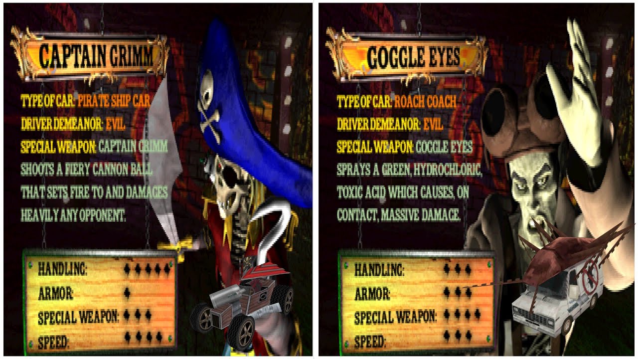[Duckstation] Twisted Metal 4 (Captain Grimm & Goggle Eyes 1P Tournament Playthrough)