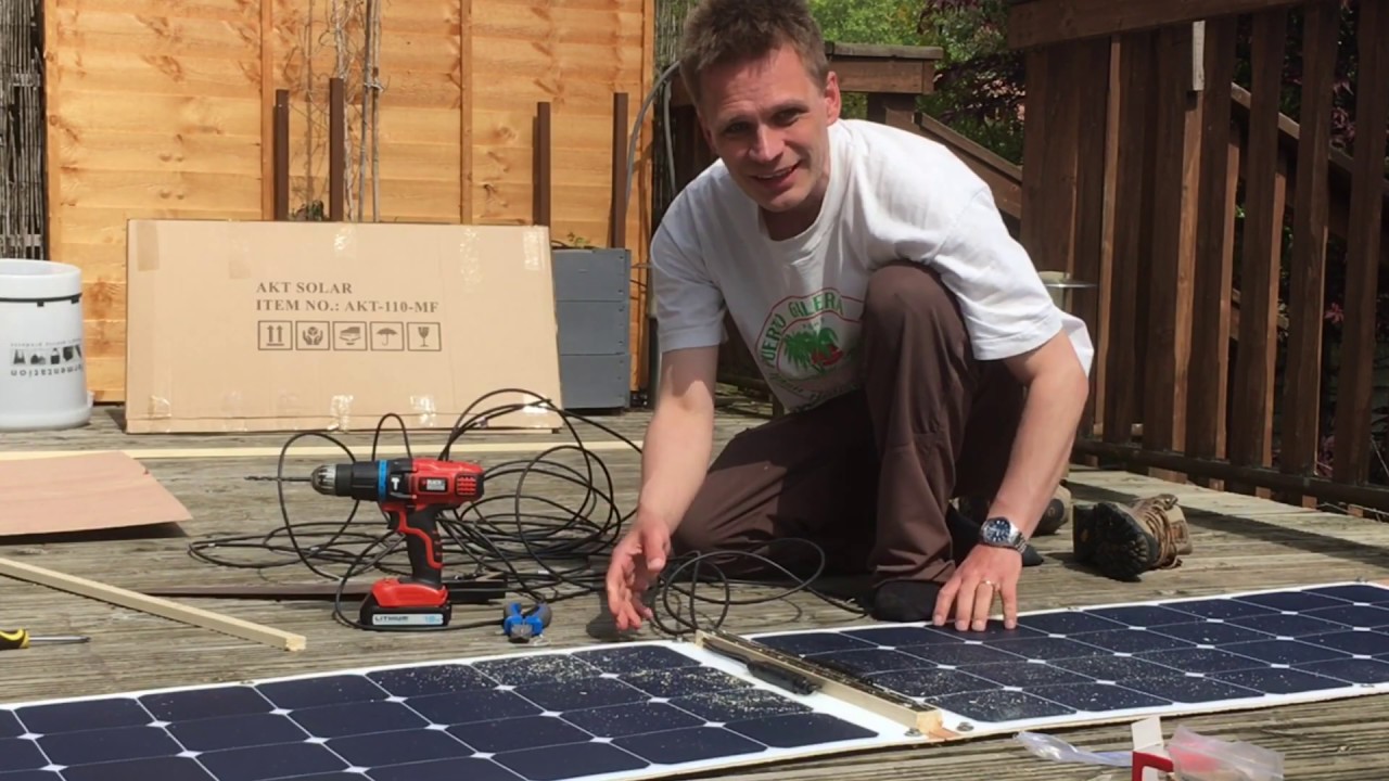 How to make light-weight folding semi-flexible solar panels e.g. for camping, boating, gardens...