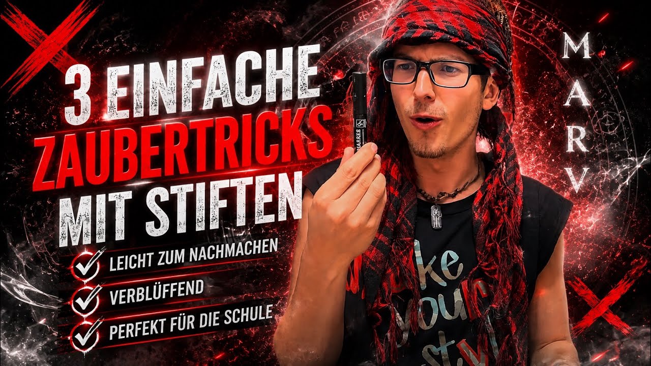 3 ZAUBERTRICKS mit STIFTEN (mit Erklärung)