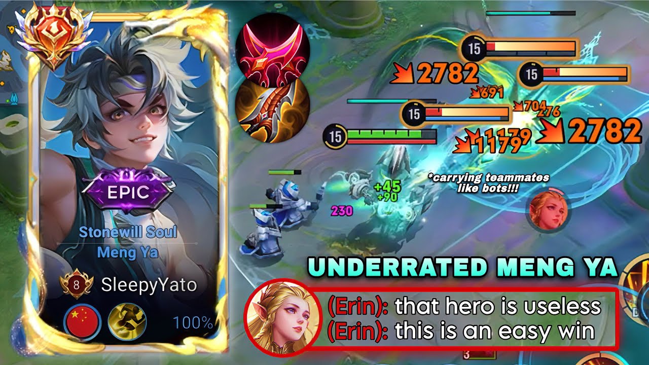 UNDERRATED MARKSMAN MENGYA CARRYING TEAMMATES LIKE BOTS IN SOLO RANK! | MENGYA BEST BUILD & ARCANA