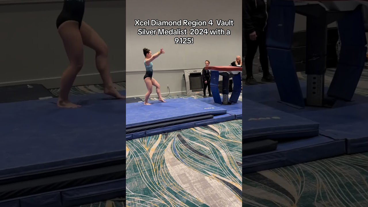Xcel Diamond Region 4 Vault Silver Medalist  2024 with a 9.125! #Gymnastics  #XcelGymnastics