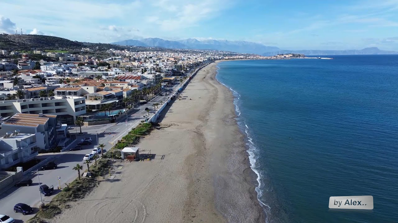 Rethymno - end of December - a flight over the beach