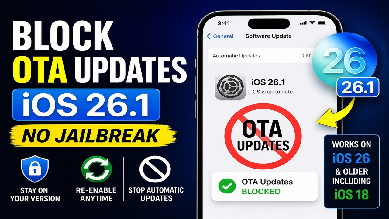 Block OTA Updates on iOS 26.1 |Disable & Re-enable OTA Updates | Block OTA iOS 26 | Block OTA iPhone