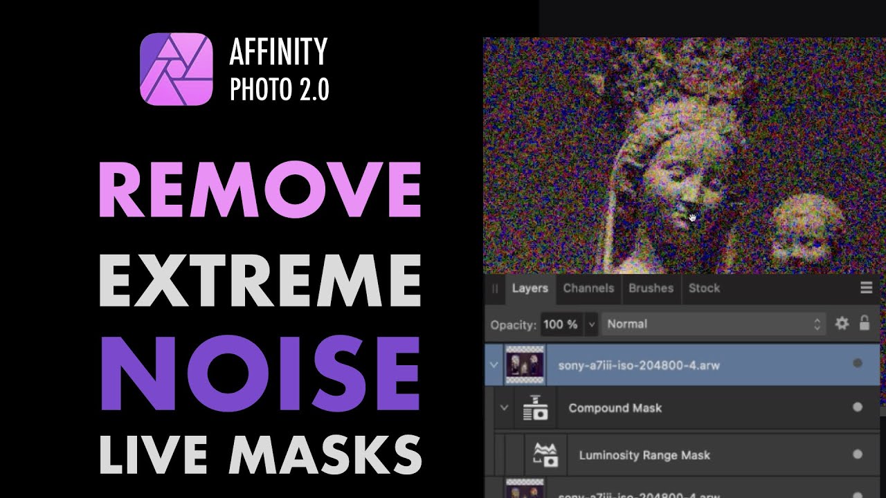 AFFINITY PHOTO 2.0: УДАЛЯЙТЕ СИЛЬНЫЙ ШУМ БОЛЕЕ ЭФФЕКТИВНО С ПОМОЩЬЮ СОСТАВНЫХ И ЖИВЫХ МАСОК
