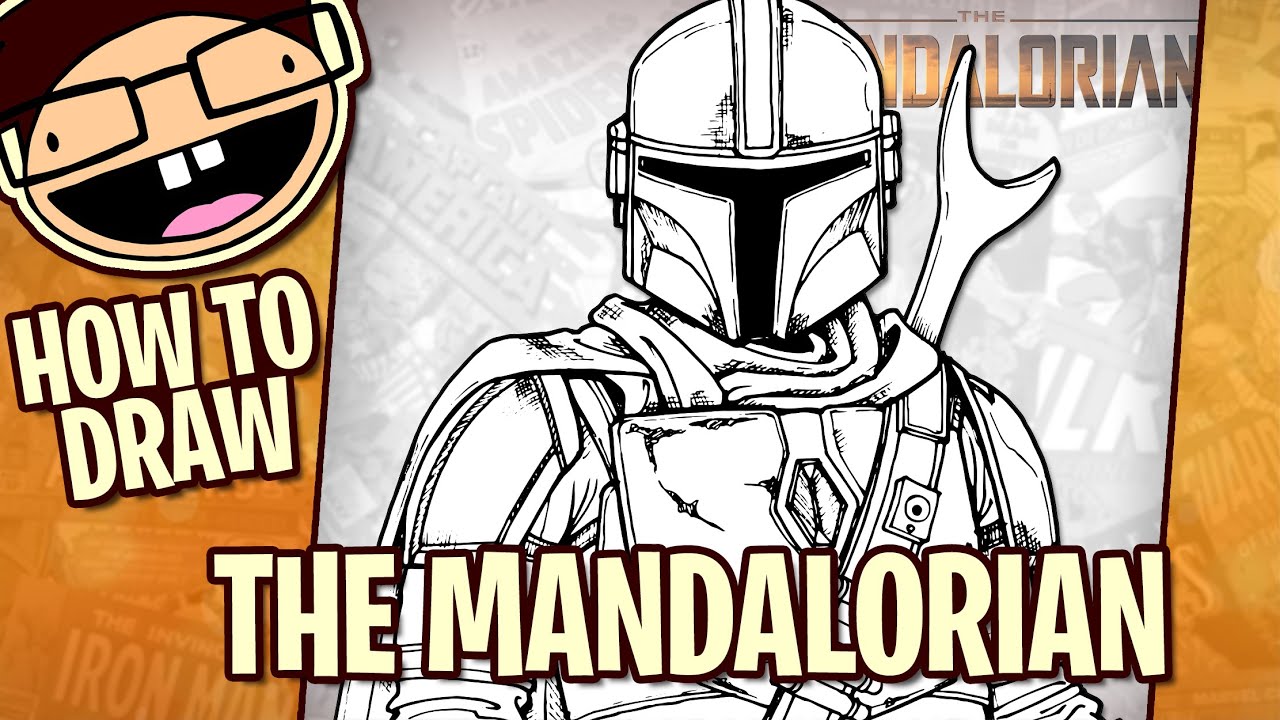 How to Draw THE MANDALORIAN (The Mandalorian) | Narrated Step-by-Step Tutorial
