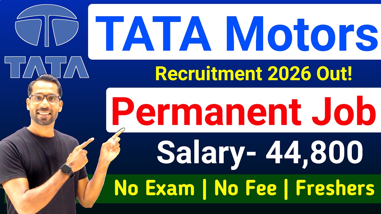 Tata Motors Recruitment 2026 🔥 Tata Motors Hiring 2026 | Tata Motors Job Vacancy 2026 | Freshers Job