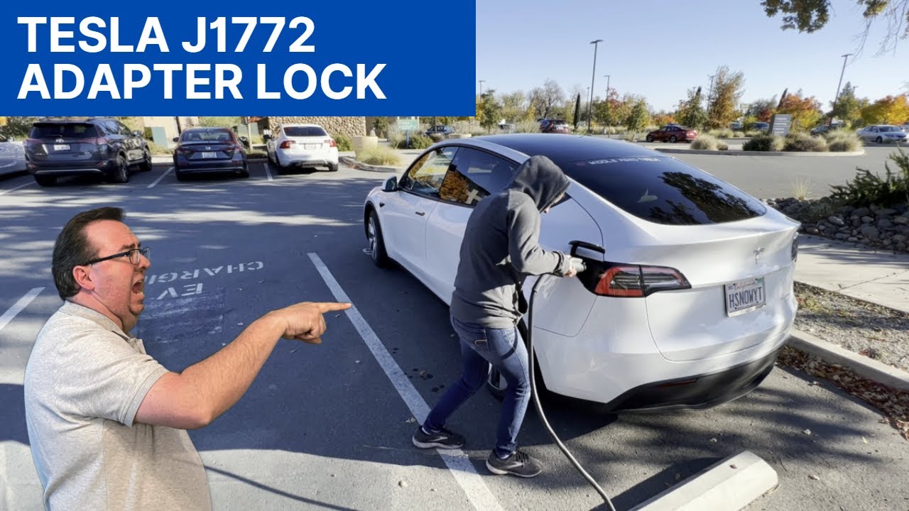 J1772 Adapter Lock For Tesla