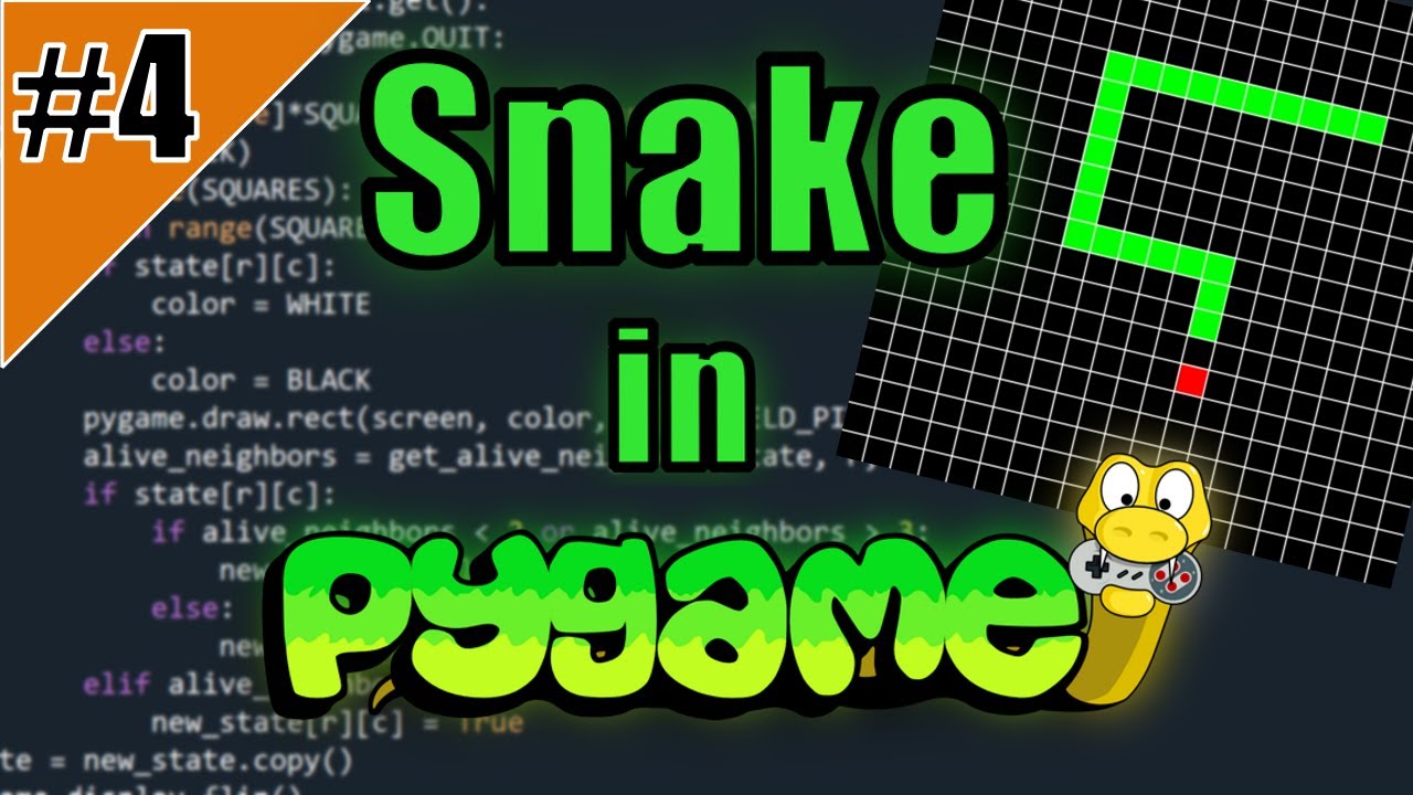 Snake in Python programmieren #4 | Pygame Tutorial (Deutsch) | Steuerung und Bewegung