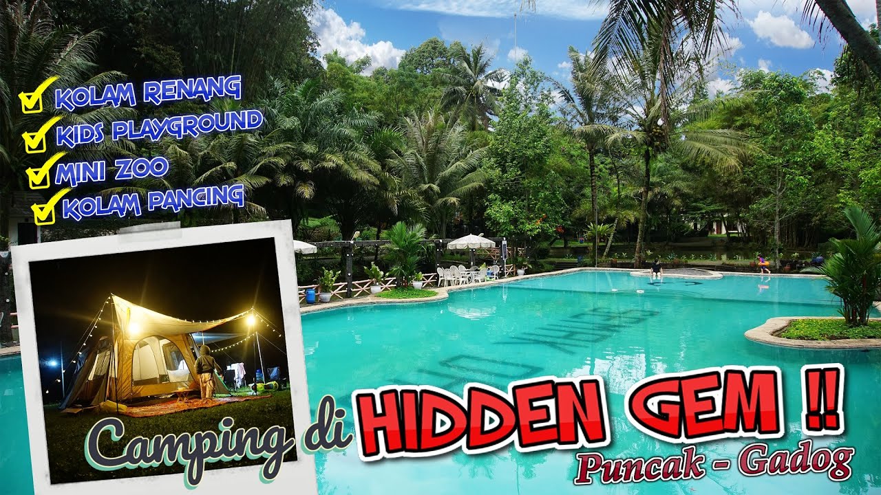 CAMPERVAN | Camping HIDDEN GEM di Puncak - Gadog, Kolam renang Super Luas, Kids Friendly !!