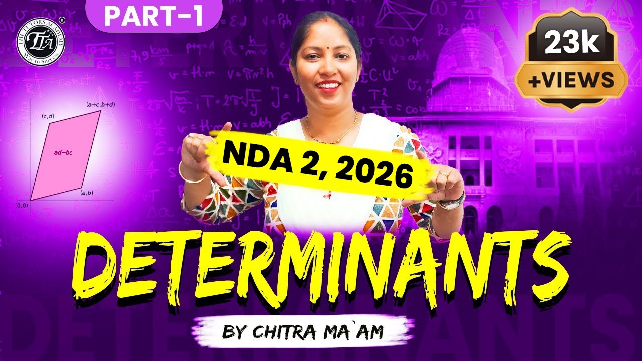 Determinants For NDA || Determinants Concept | NDA Exam DMU MATH | Chitra Mam I The Tutors Academy