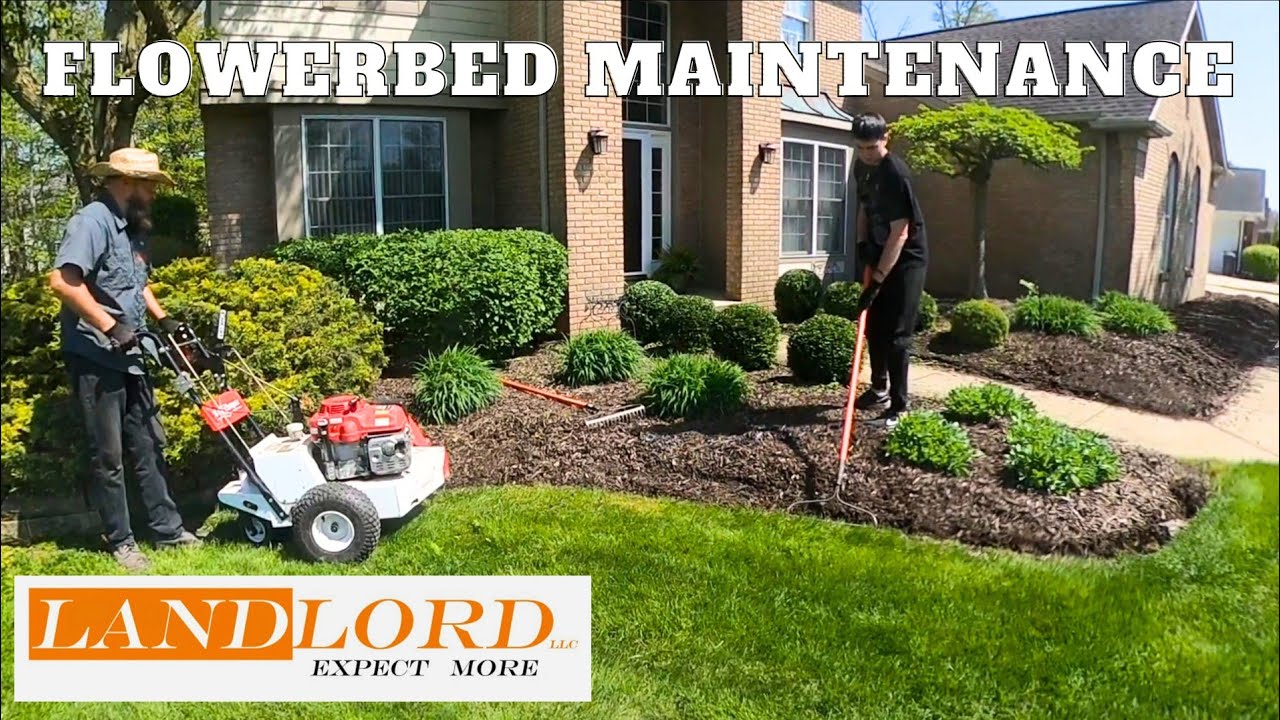 Flowerbed Maintenance with Bobcat MT55 and Little Wonder Bed Shaper