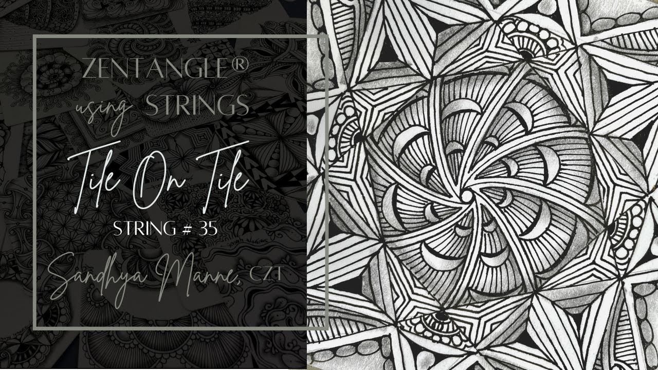 Tile on Tile String #35 a tutorial with tangle FASSET