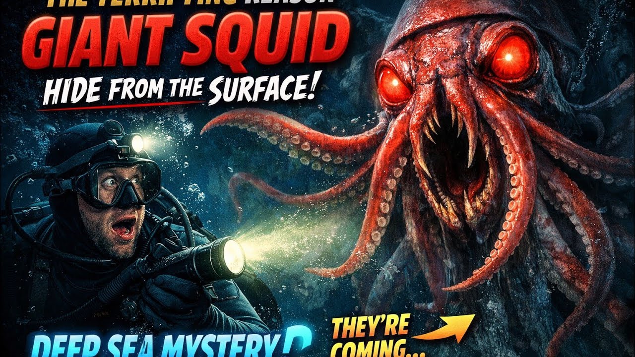 The Terrifying Reason Giant Squid Hide From the Surface|DeepSeaMystery