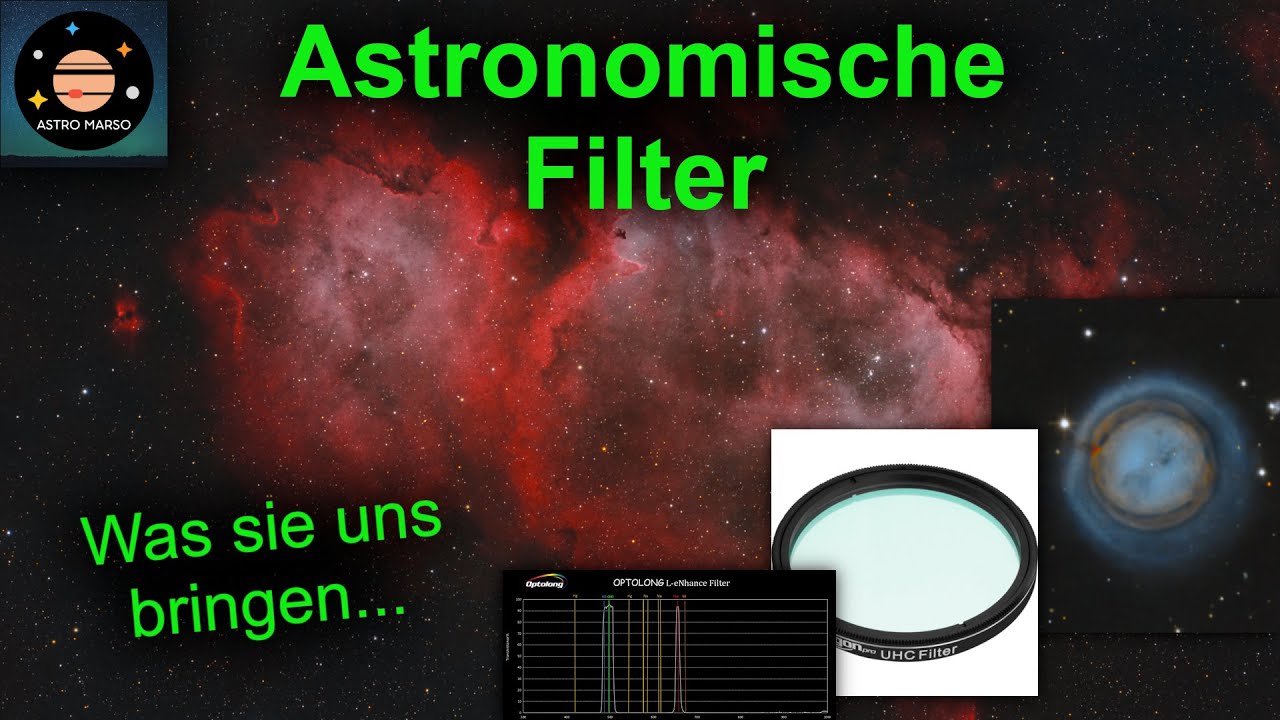 Filter in der Astrofotografie und visuellen Astronomie | Transmissionskurven, Durchlassbreiten...
