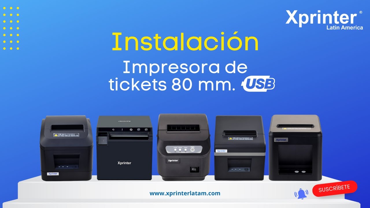 Instalación de impresora de tickets Xprinter USB en Windows.