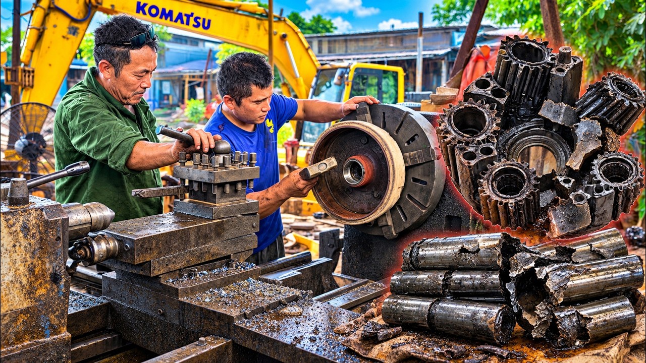 Heavy Truck Wheel Hub Completely Worn Out! Broken Gear Repair & Oil Seal Replacement