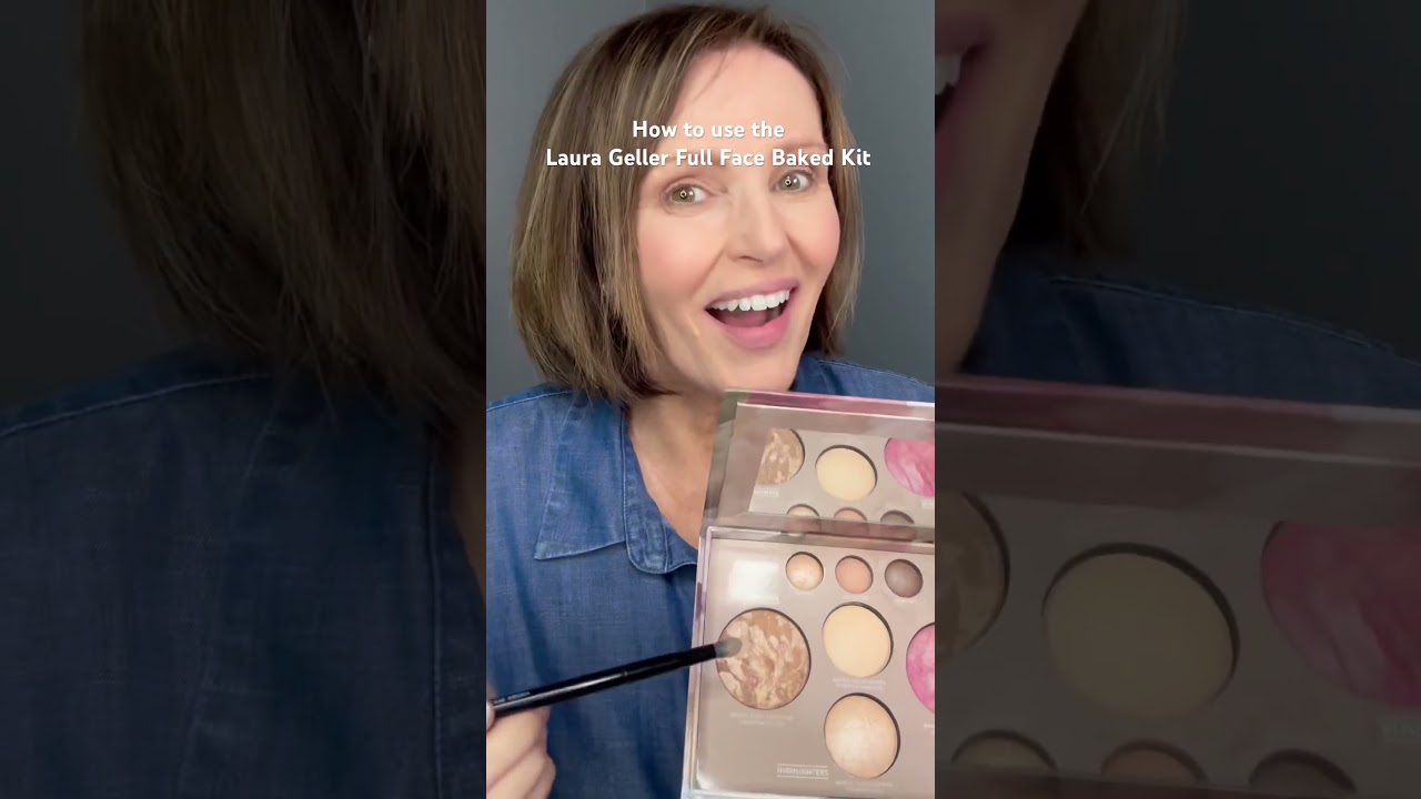 How to use the Laura Geller Baked Full Face Kit. #bakedmakeup #fashionmeetsfifty #midlifemakeup