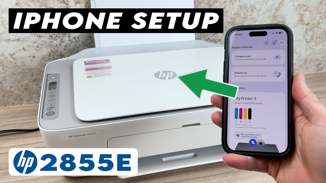 How to Connect Your iPhone With the HP 2855e Printer + Print & Scan