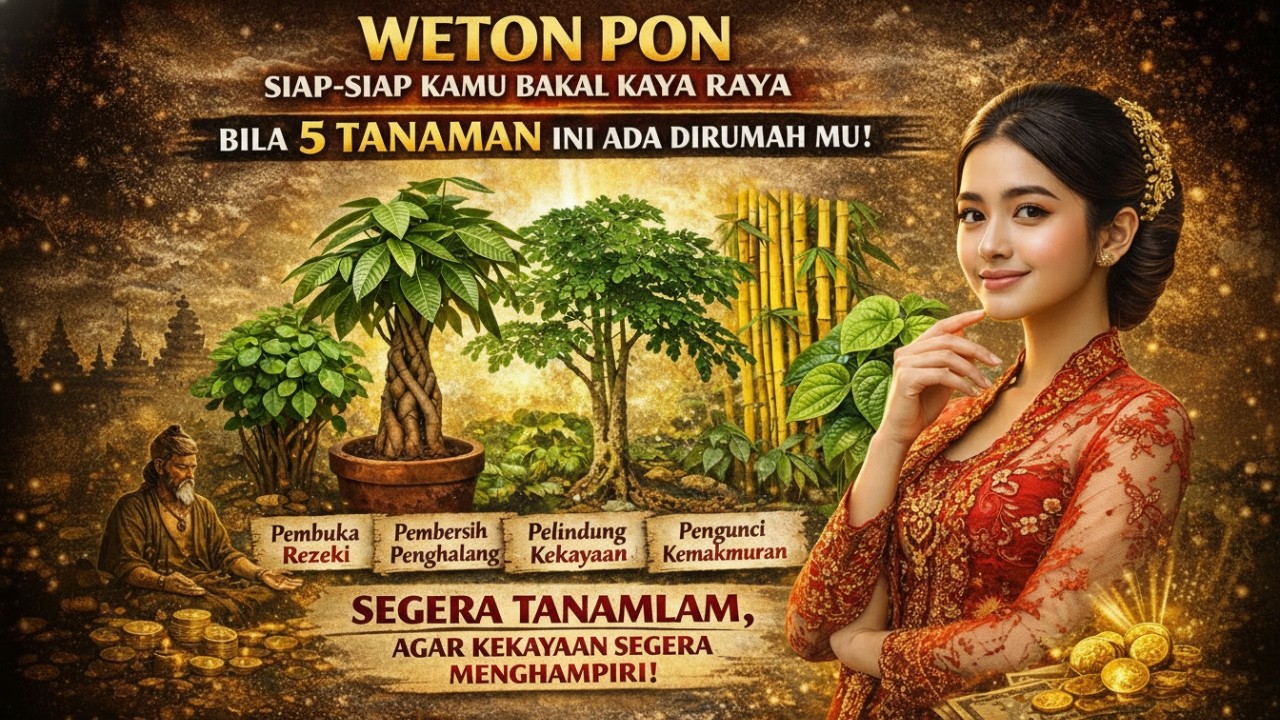 WETON PON!!SIAP-SIAP KAMU BAKAL KAYA RAYA BILA 5 TANAMAN INI ADA DI RUMAHMU!!