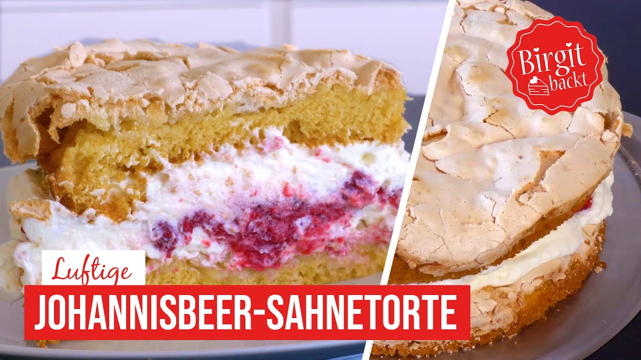 Luftige Johannisbeer-Sahnetorte