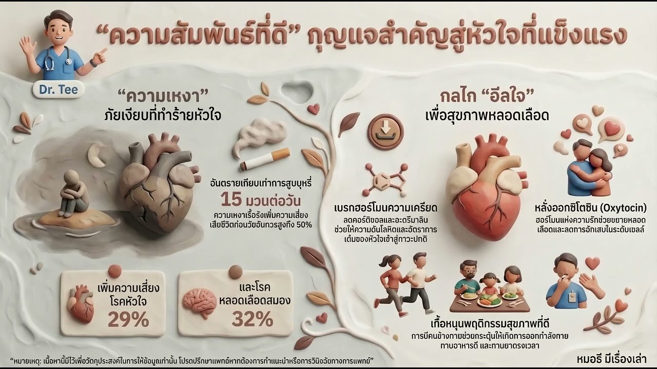 ความสัมพันธ์ที่ดี (Social Connection) ลดความเสี่ยงโรคหัวใจได้จริง