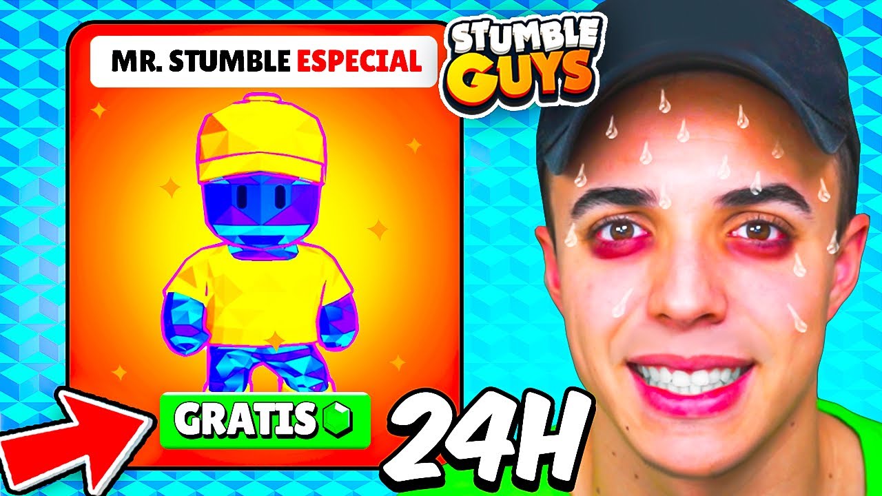 ¡JUEGO 24 HORAS y CONSIGO GRATIS la SKIN ESPECIAL MR.STUMBLE! 😴 Stumble Guys