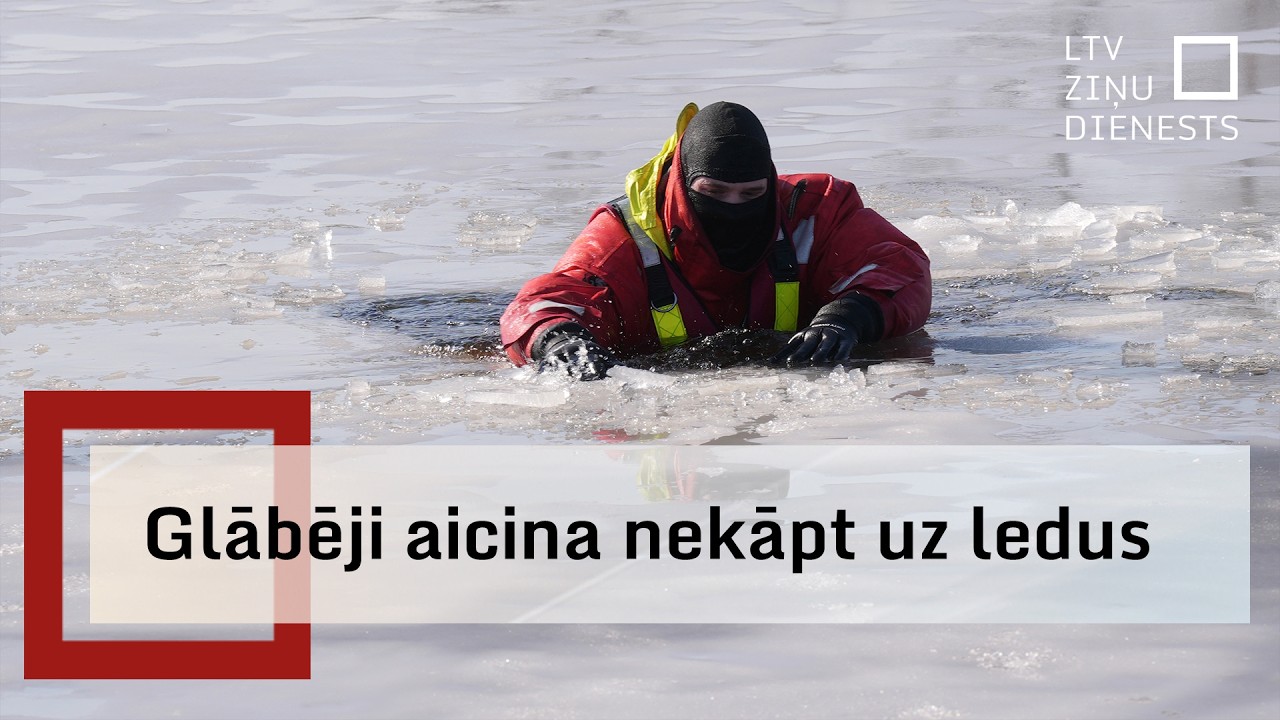 VUGD Lucavsalā demonstrē, kādēļ ir bīstami atrasties uz ledus